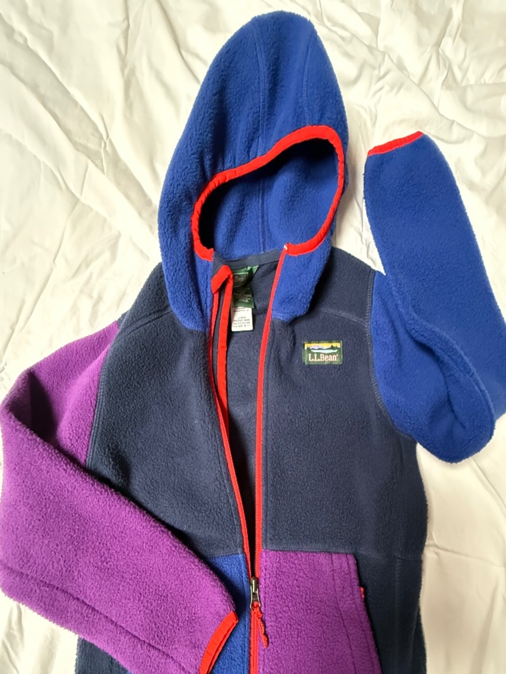 L.L. Bean color block Fleece, S 8